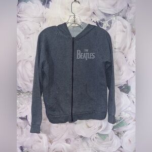 The Beatles 2005 Vintage Hoodie Sweatshirt Grey, Full Zip, Size Small​